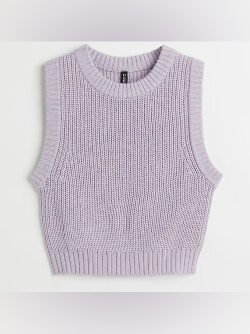 H&M Divided Cropped Sweater Vest- Light Purple